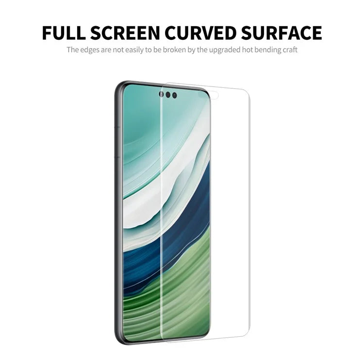 ENKAY HAT PRINCE 5Pcs  /  Pack For Huawei Mate 60 Pro / 60 Pro+ 3D Curved Screen Protector Hot Bending HD Clear Full Cover PET Film