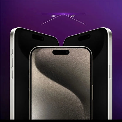 CASEWORLD For iPhone 15 Pro Anti-Peep Tempered Glass Film 0.33mm Screen Protector