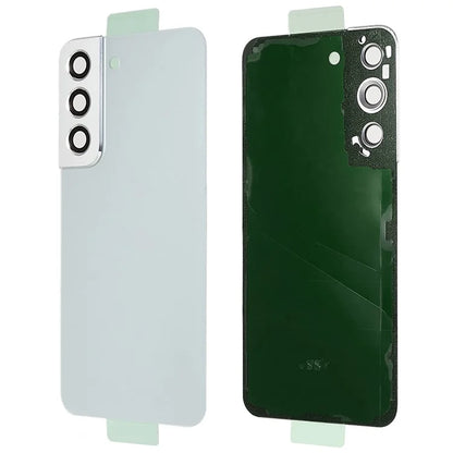 For Samsung Galaxy S22 5G S901 Battery Housing with Adhesive Sticker + Lens Cover Spare Part (without Logo)