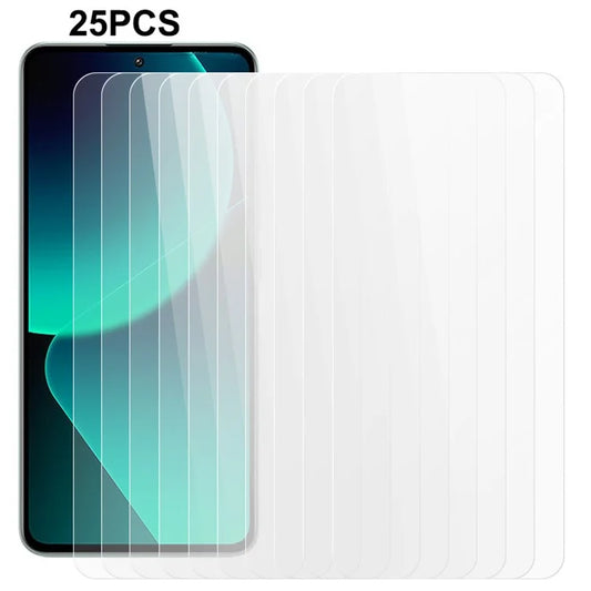 25Pcs Screen Protector for Xiaomi 13T / 13T Pro / Redmi K60 Ultra 0.25 Arc Edge Clear High Aluminum-silicon Glass Film