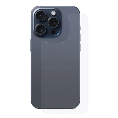 For iPhone 15 Pro Max Phone Back Protector Straight Edge Tempered Glass Back Cover Film