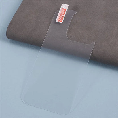 For iPhone 15 Pro Max Phone Back Protector Straight Edge Tempered Glass Back Cover Film