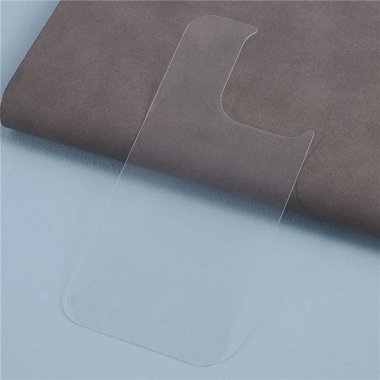 For iPhone 15 Pro Back Protector Straight Edge Tempered Glass Phone Back Film
