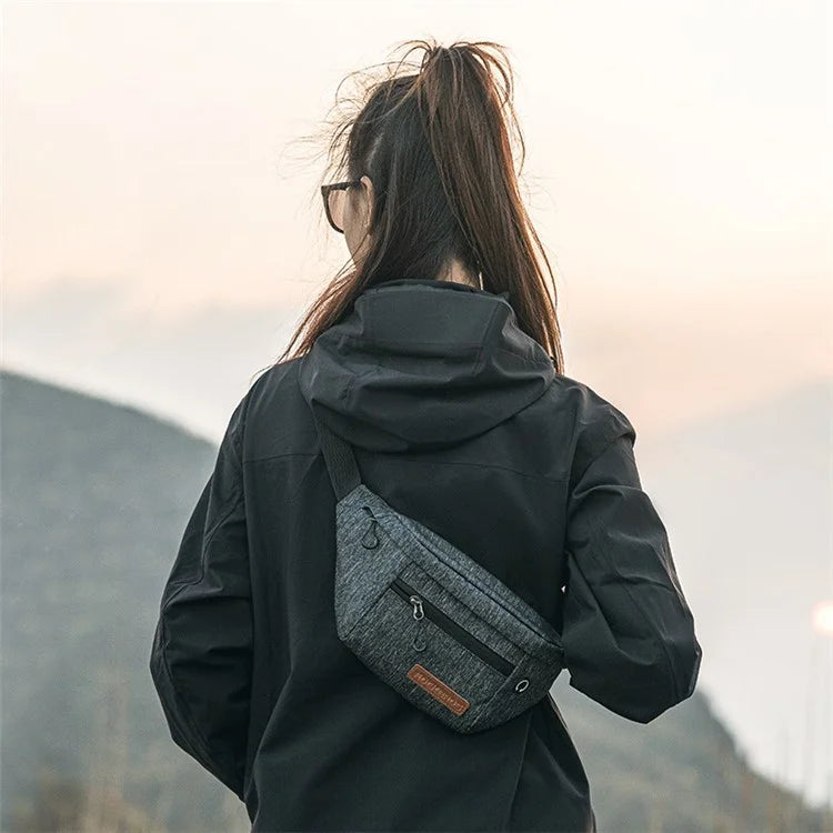 ROCKBROS H33 Polyester Waist Bag Adjustable Crossbody Bag Portable Cycling Camping Chest Bag