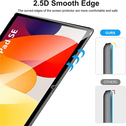 2Pcs For Xiaomi Redmi Pad SE Full Screen Protector 2.5D Tempered Glass Shatter-proof Film
