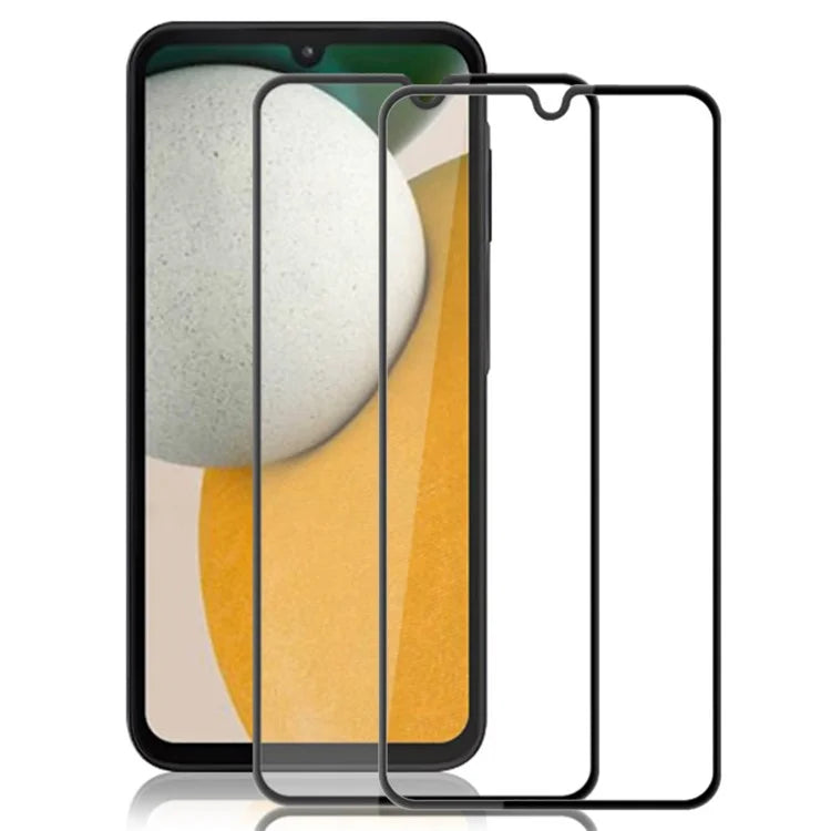 AMORUS 2Pcs For Samsung Galaxy A15 4G Full Glue Silk Printing Tempered Glass Film Full Screen Protector