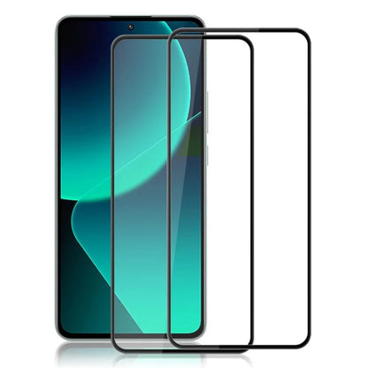 AMORUS 2Pcs For Xiaomi 13T / 13T Pro / Redmi K60 Ultra Screen Protector Silk Printing Tempered Glass HD Clear Film