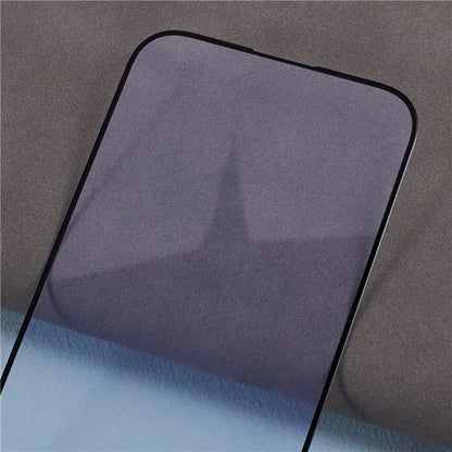 For iPhone 15 Pro Max Screen Protector Black Edge Silk Printing Anti-blue-ray Clear Tempered Glass Film