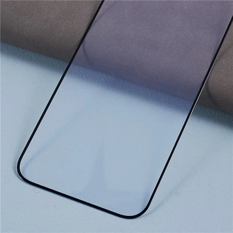 Black Edge Silk Printing Screen Film for iPhone 15 Pro HD Clear Screen Protector Anti-blue-ray Tempered Glass Film