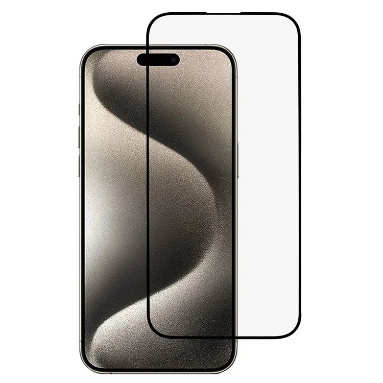 Anti-blue-ray Screen Film for iPhone 15 Tempered Glass Screen Protector Black Edge Silk Printing Clear Phone Film