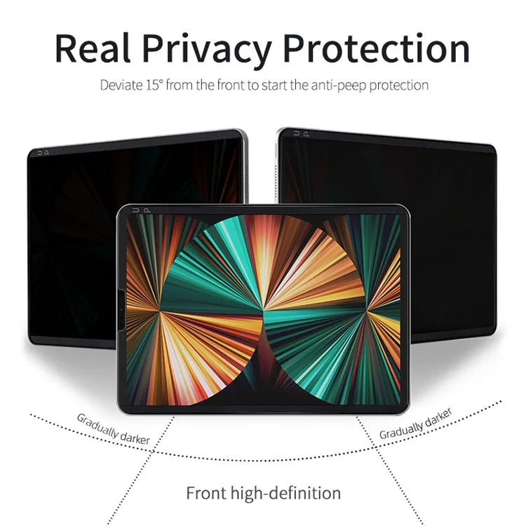 For Samsung Galaxy Tab S9+ / S8+ / S7+ / S7 FE Soft PET Film Full Glue Matte Anti-spy Screen Protector