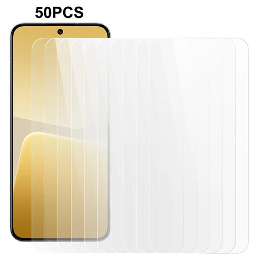 50Pcs for Xiaomi 13 / 14 Anti-scratch Phone Screen Protector Tempered Glass HD Clear Film