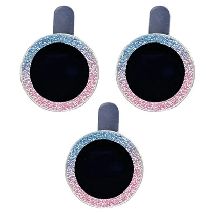 For iPhone 15 Pro / 15 Pro Max 1 Set Camera Lens Film Tempered Glass Lens Protector with Glitter Powder Ring