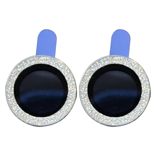 For iPhone 15 / 15 Plus 1 Set Camera Lens Protector Glitter Powder Ring Tempered Glass Lens Film