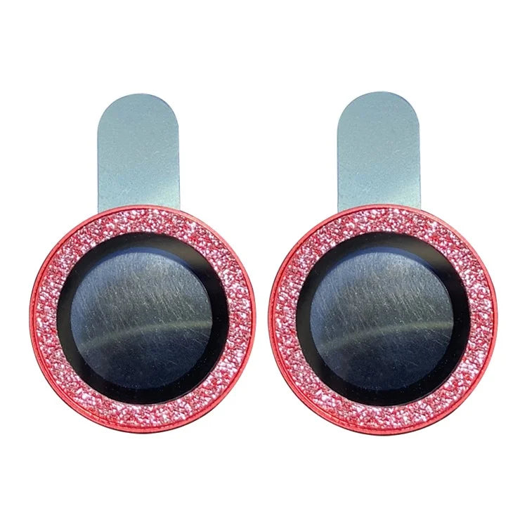For iPhone 15 / 15 Plus 1 Set Camera Lens Protector Glitter Powder Ring Tempered Glass Lens Film