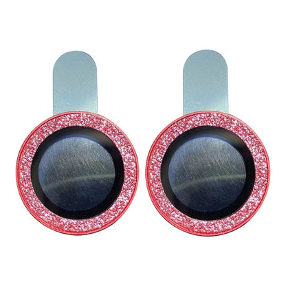 For iPhone 15 / 15 Plus 1 Set Camera Lens Protector Glitter Powder Ring Tempered Glass Lens Film