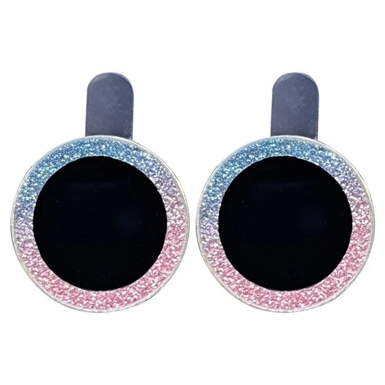 For iPhone 15 / 15 Plus 1 Set Camera Lens Protector Glitter Powder Ring Tempered Glass Lens Film