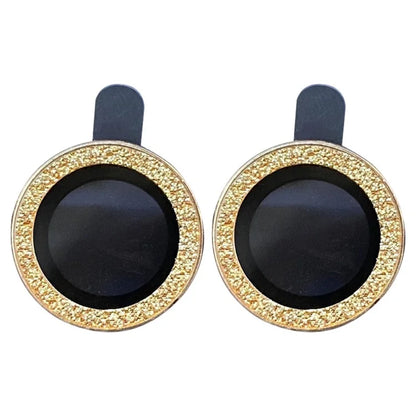 For iPhone 15 / 15 Plus 1 Set Camera Lens Protector Glitter Powder Ring Tempered Glass Lens Film