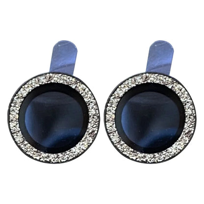 For iPhone 15 / 15 Plus 1 Set Camera Lens Protector Glitter Powder Ring Tempered Glass Lens Film
