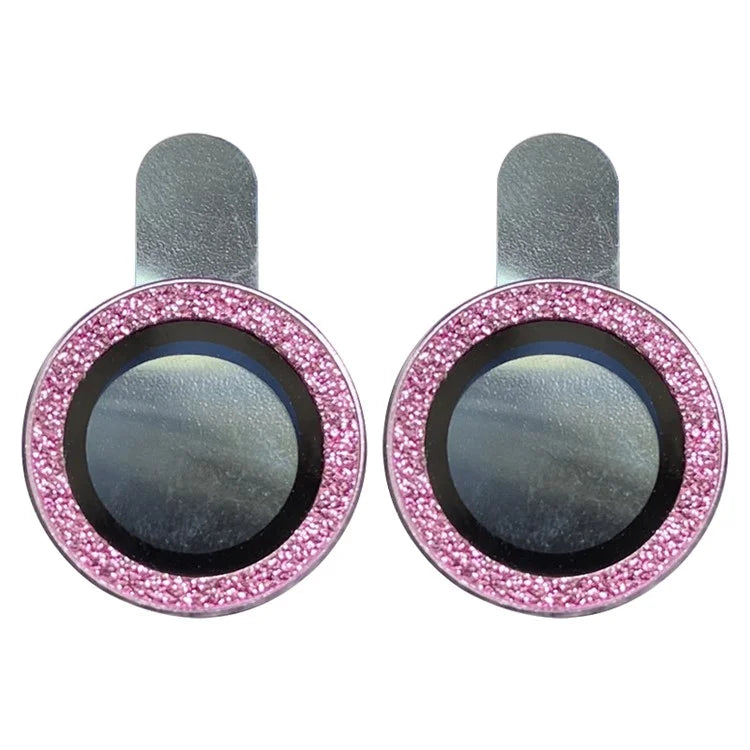 For iPhone 15 / 15 Plus 1 Set Camera Lens Protector Glitter Powder Ring Tempered Glass Lens Film