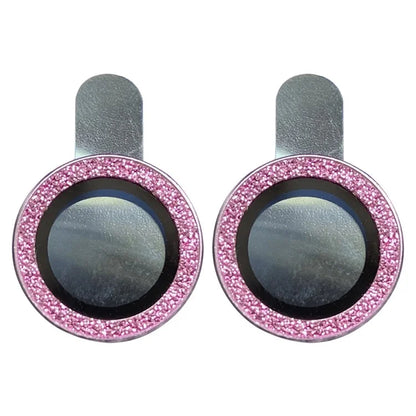 For iPhone 15 / 15 Plus 1 Set Camera Lens Protector Glitter Powder Ring Tempered Glass Lens Film