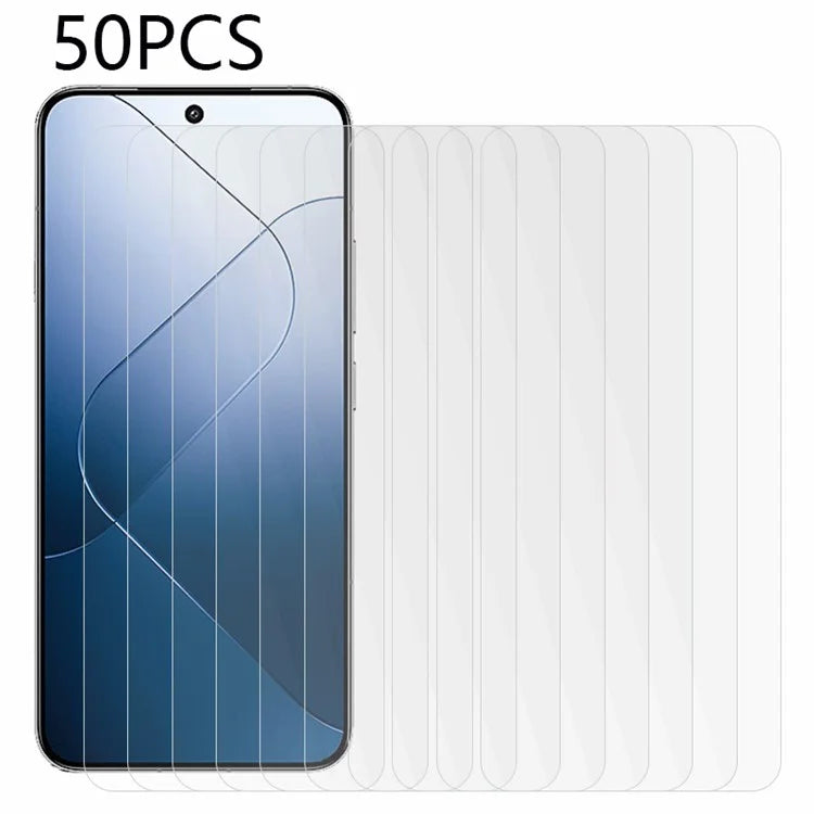50PCS For Xiaomi 14 Tempered Glass Screen Protector 2.5D 0.3mm Anti-scratch Film