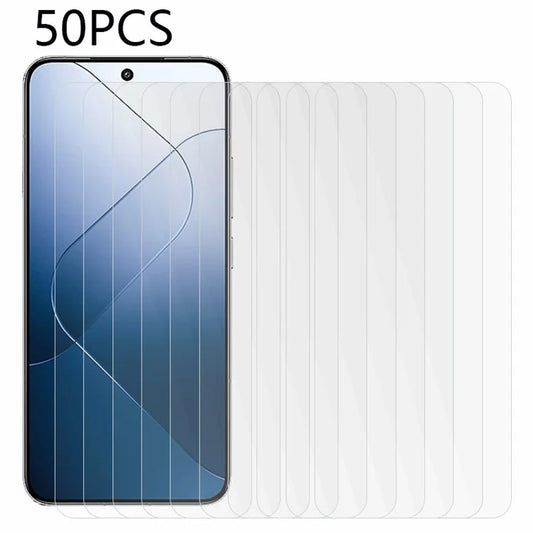 50PCS For Xiaomi 14 Tempered Glass Screen Protector 2.5D 0.3mm Anti-scratch Film