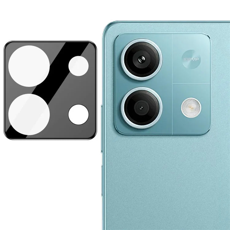 IMAK For Xiaomi Redmi Note 13 5G Rear Camera Lens Film Clear Tempered Glass Lens Protector+Acrylic Lens Cap (Black Version)