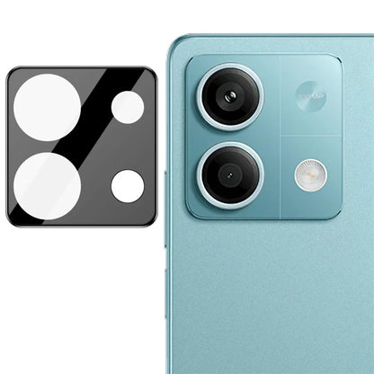 IMAK For Xiaomi Redmi Note 13 5G Rear Camera Lens Film Clear Tempered Glass Lens Protector+Acrylic Lens Cap (Black Version)