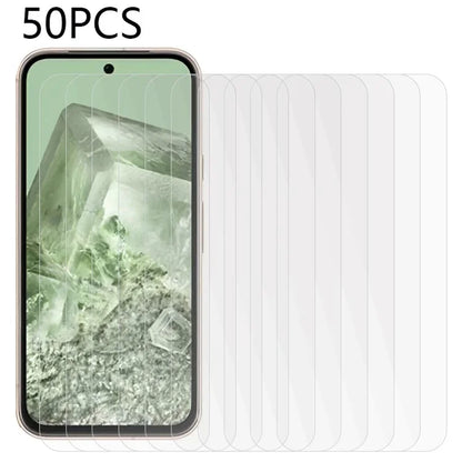 50PCS For Google Pixel 8a Screen Protector 0.3mm Clear Tempered Glass 2.5D Film