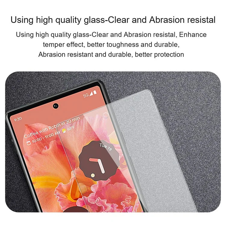 AMORUS For Google Pixel 8a Screen Protector 2.5D Aluminum-silicon Glass Shatterproof Film