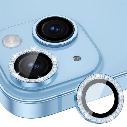 ENKAY HAT PRINCE 1 Set For iPhone 14 / 14 Plus Camera Lens Film Tempered Glass+Aluminum Alloy Lens Protector