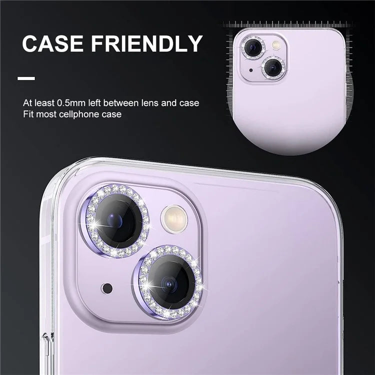 ENKAY HAT PRINCE 1 Set For iPhone 13 / 13 mini Rear Lens Protector Tempered Glass+Aluminum Alloy Camera Lens Film