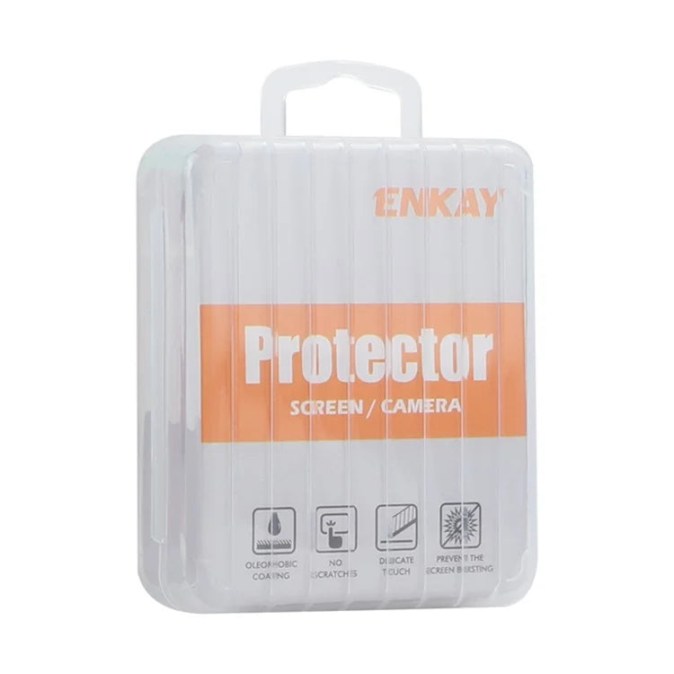 ENKAY HAT PRINCE 1 Set For iPhone 14 Pro / 14 Pro Max Camera Lens Protector Tempered Glass+Aluminum Alloy Lens Film