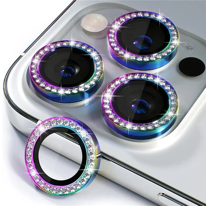 ENKAY HAT PRINCE 1 Set For iPhone 15 Pro / 15 Pro Max Camera Lens Protector Rhinestone Decor Rear Lens Film
