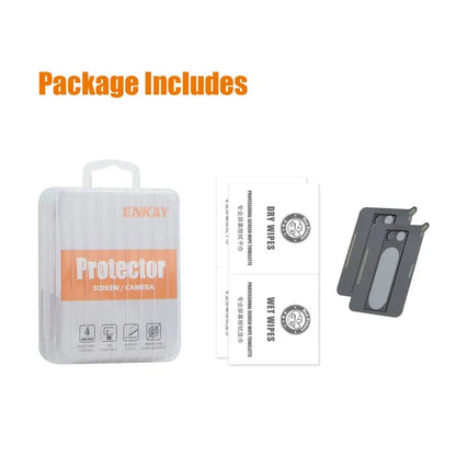 ENKAY HAT PRINCE 2Pcs for Google Pixel 8 Pro Camera Lens Protector Full Cover Tempered Glass Ultra Clear Lens Film