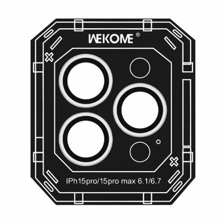 WEKOME WTPC-008 Vacha Series for iPhone 15 Pro / 15 Pro Max Camera Lens Protector Tempered Glass+Metal Lens Film