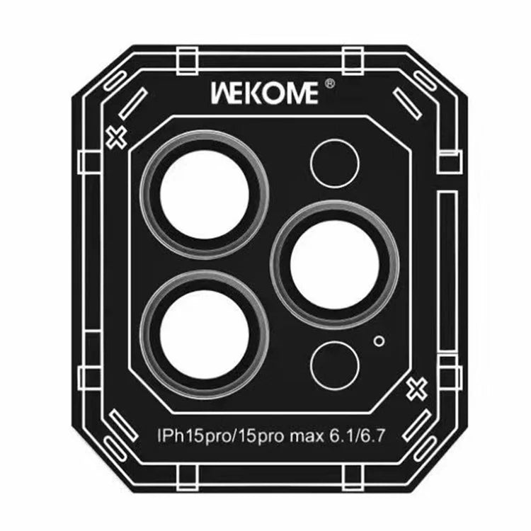WEKOME WTPC-008 Vacha Series for iPhone 15 Pro / 15 Pro Max Camera Lens Protector Tempered Glass+Metal Lens Film