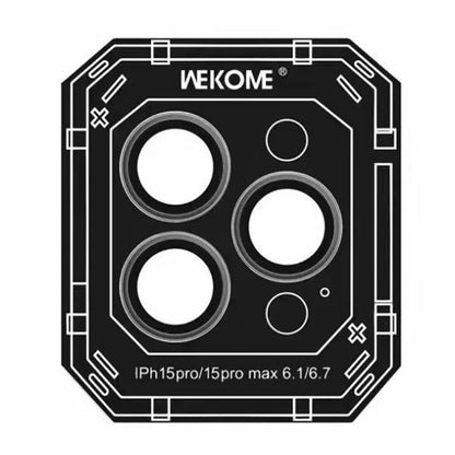 WEKOME WTPC-008 Vacha Series for iPhone 15 Pro / 15 Pro Max Camera Lens Protector Tempered Glass+Metal Lens Film
