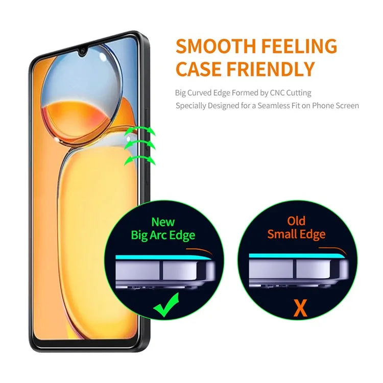 ENKAY HAT PRINCE For Xiaomi Redmi 13C 4G / Poco C65 4G Clear Screen Protector 0.26mm 2.5D High Aluminium-silicon Glass Screen Film