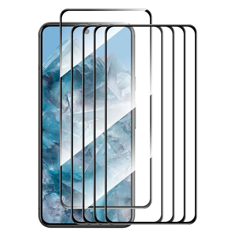ENKAY HAT PRINCE 5Pcs for Google Pixel 8 Pro Full Glue Screen Protector High Aluminium-silicon Glass Film