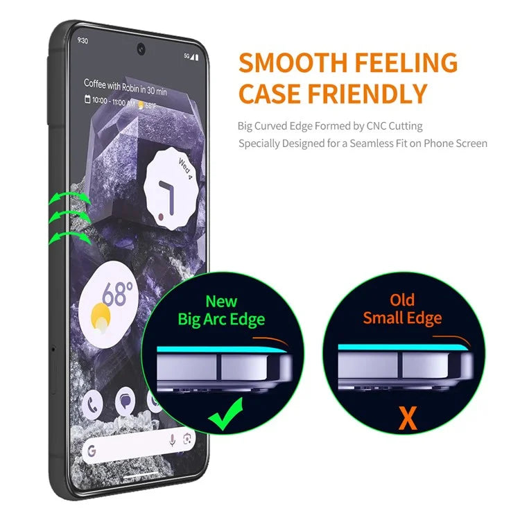 ENKAY HAT PRINCE 10Pcs 0.26mm 9H 2.5D Screen Protector for Google Pixel 8 High Aluminium-silicon Glass Film