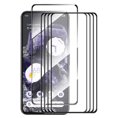 ENKAY HAT PRINCE 5Pcs for Google Pixel 8 Anti-explosion Screen Protector 0.26mm 9H 2.5D Silk Printing Film