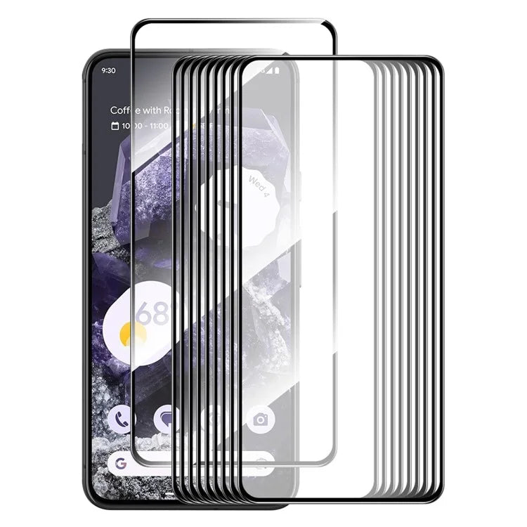 ENKAY HAT PRINCE 10Pcs for Google Pixel 8 High Aluminium-silicon Glass Screen Protector Full Glue Film