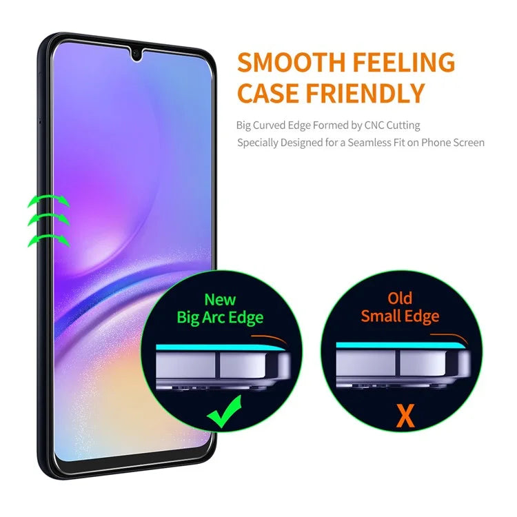 ENKAY HAT PRINCE 5Pcs for Samsung Galaxy A05 4G High Aluminium-silicon Glass Film 0.26mm 2.5D Clear Screen Protector
