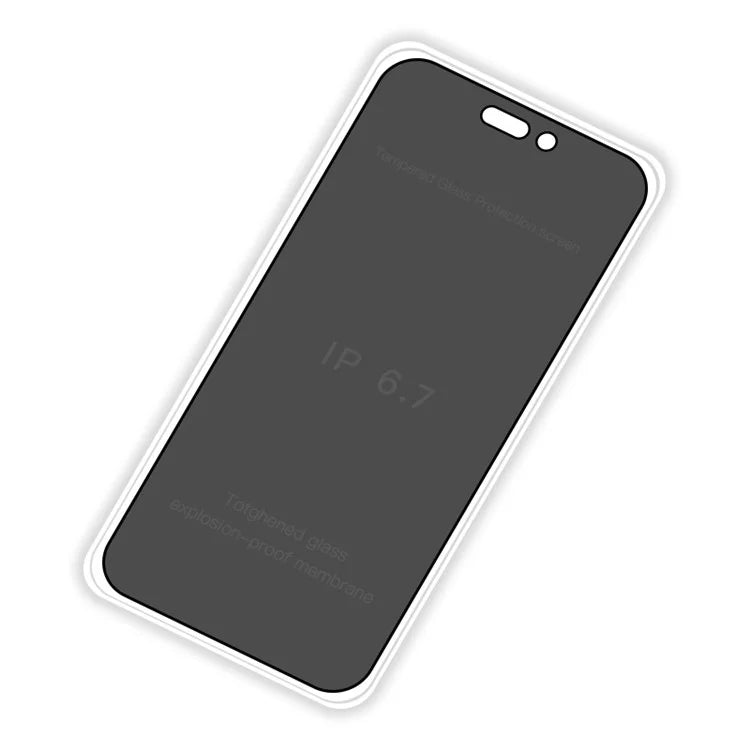 RURIHAI For iPhone 15 Plus Phone Full Screen Protector 360-Degree Anti-Spy High Aluminum-silicon Glass Screen Film