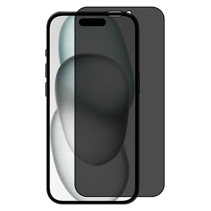 RURIHAI For iPhone 15 Screen Protector 360-Degree Anti-Spy 0.26mm 2.5D High Aluminum-silicon Glass Phone Screen Film