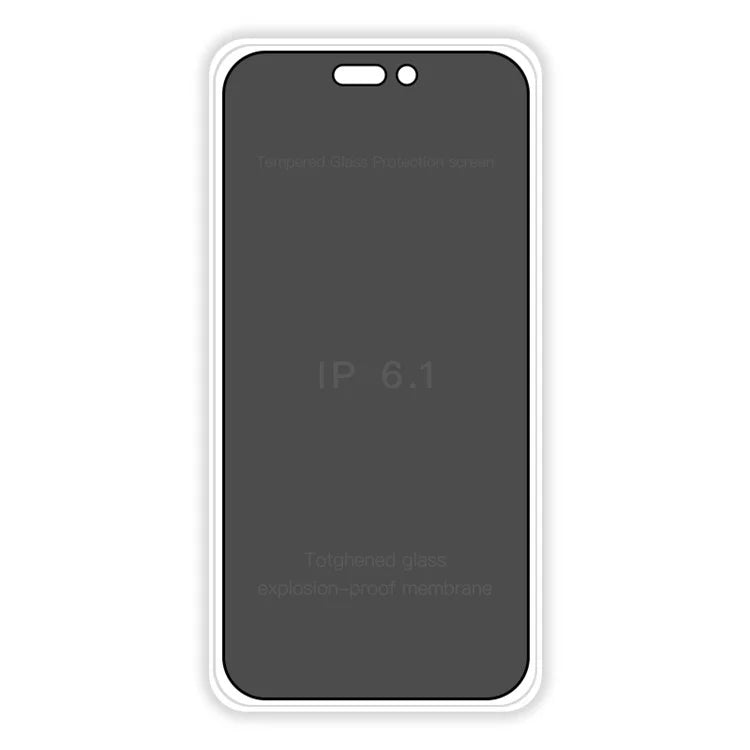 RURIHAI For iPhone 15 Screen Protector 360-Degree Anti-Spy 0.26mm 2.5D High Aluminum-silicon Glass Phone Screen Film