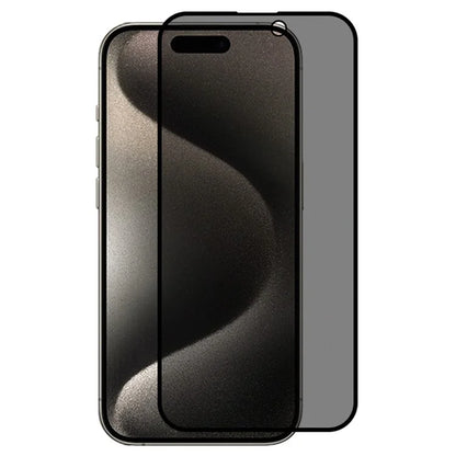RURIHAI For iPhone 15 Pro Max Screen Protector Anti-Spy 0.26mm 2.5D High Aluminum-silicon Glass Phone Screen Film