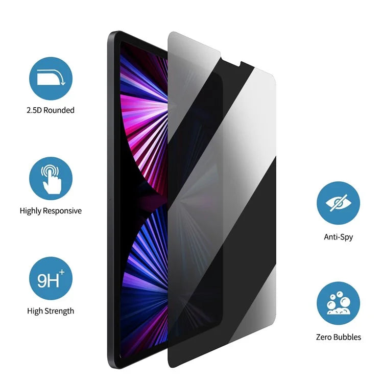 ENKAY HAT PRINCE For iPad 10.9 (2022) Anti-Spy Full Screen Protector Anti-Glare Tempered Glass Film